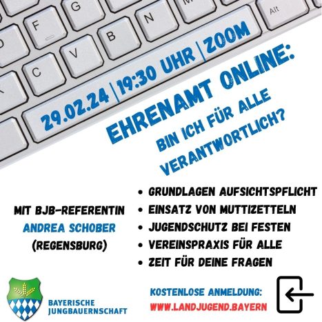 Fortsetzung bei „Ehrenamt Online“ – nächster Termin 29.02.24
