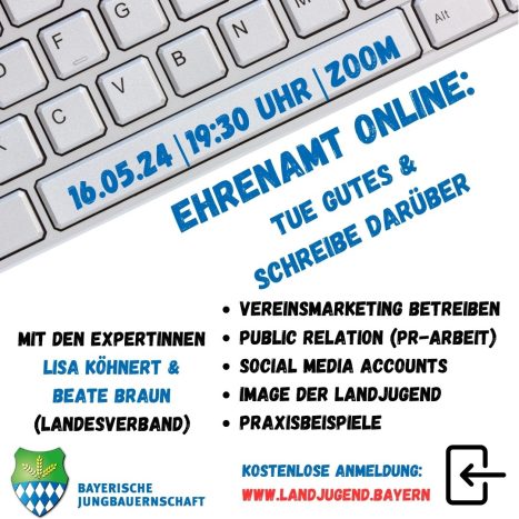 Die letzte Session: „Ehrenamt Online“ am 16.05.24