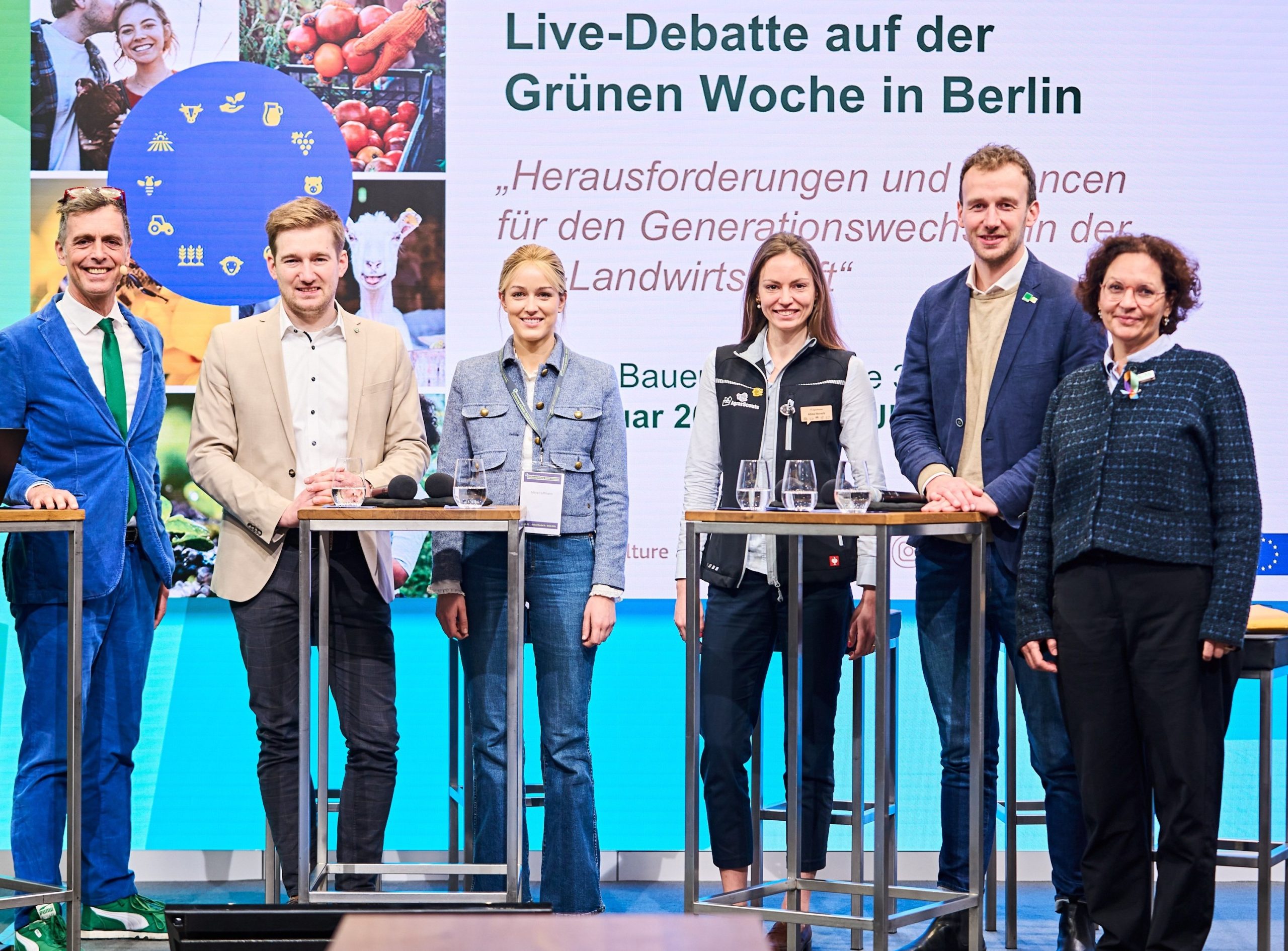 Diskussionsteilnehmer:innen zur Grünen Woche Diskussion